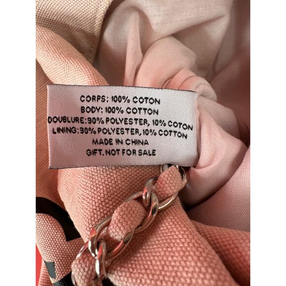 Girls Can Do Anything Zadig & Voltaire Parfums Chain Strap Pink Canvas Bag - Picture 13 of 14